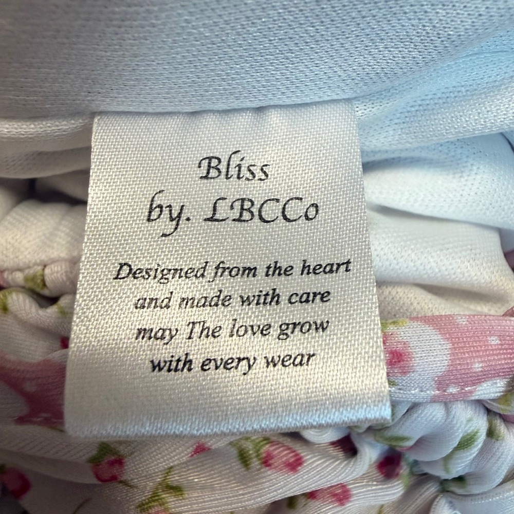 Bliss by LBCCo Girls Pink Floral Ruffle Lace Top Size 8 Cottagecore - Picture 6 of 8
